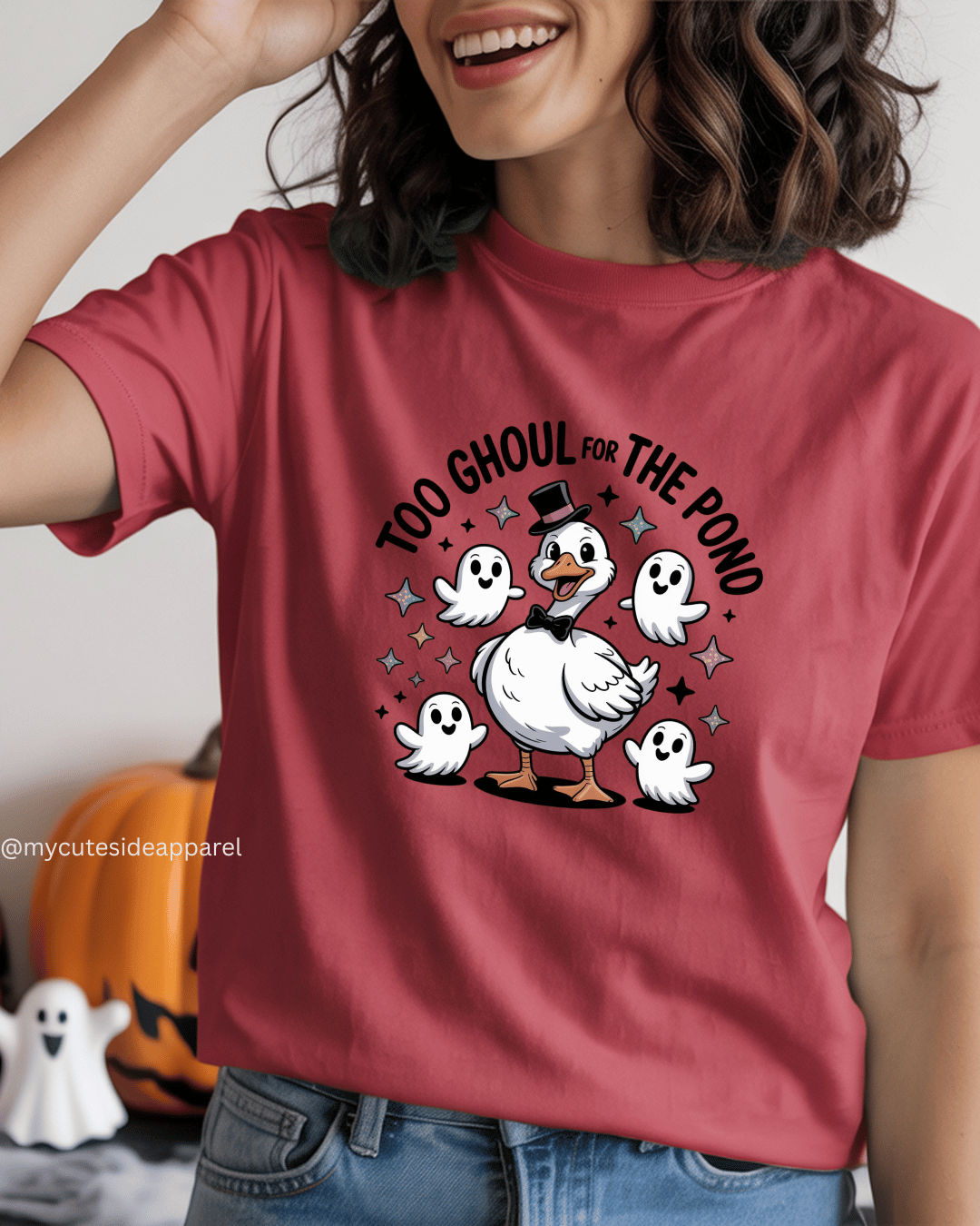Halloween 2025 Too Ghoul for the Pond Unisex T-Shirt