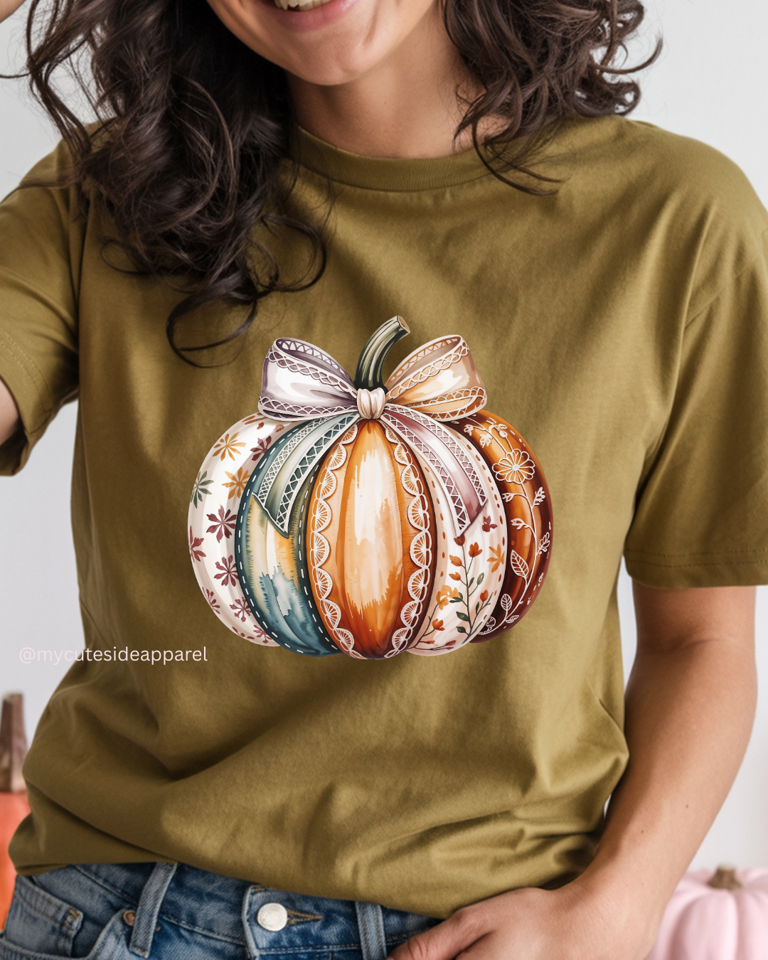 Halloween 2025 Embroidered Pumpkin Unisex T-Shirt