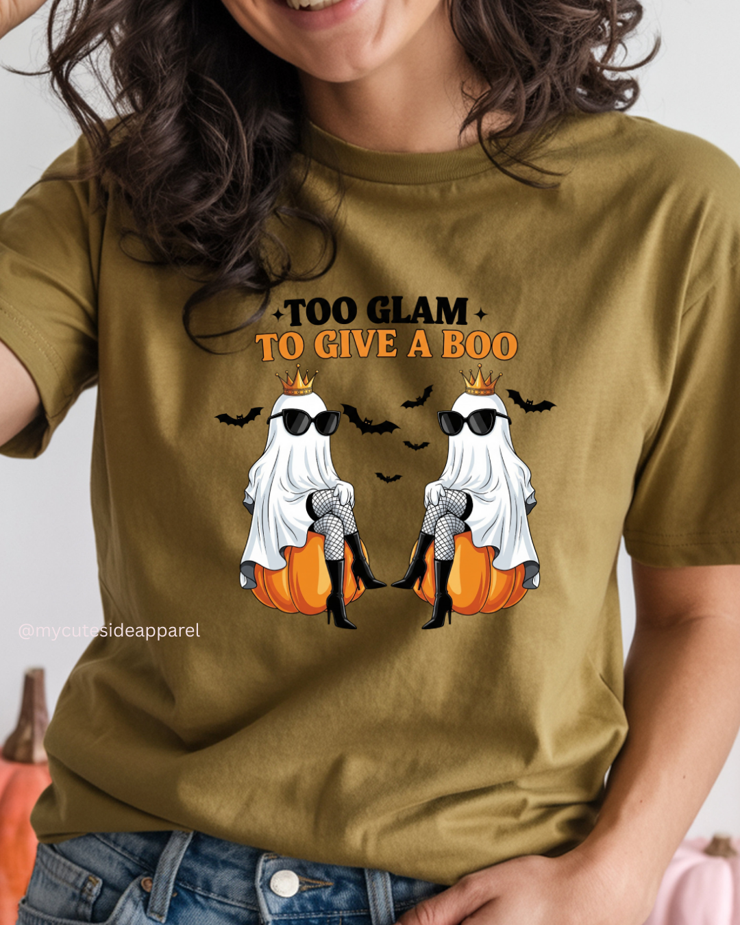 Halloween 2025 Too Glam to Give a Boo Unisex T-Shirt