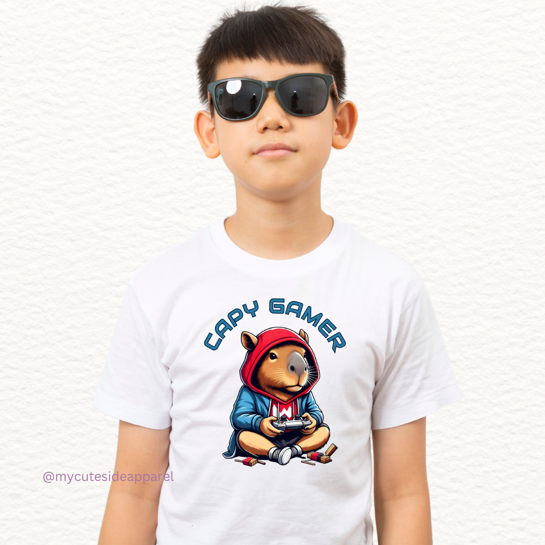 Capy Gamer Unisex Youth T-Shirt