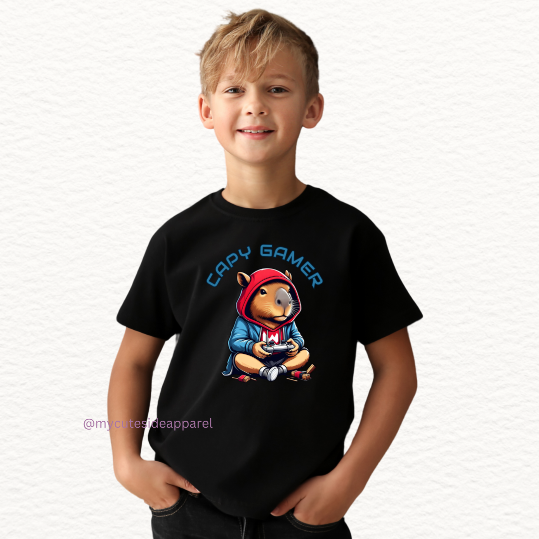 Capy Gamer Unisex Youth T-Shirt