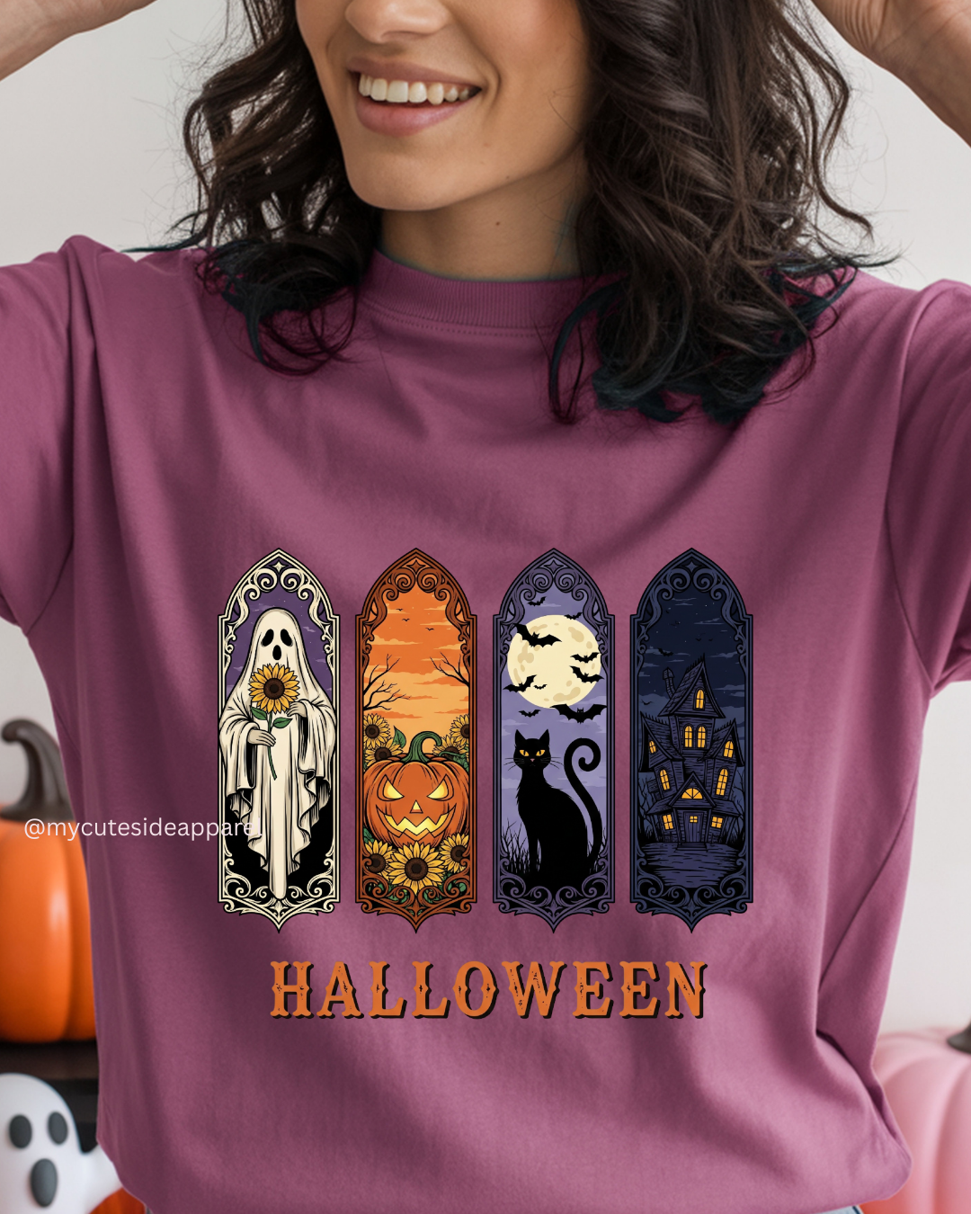 Halloween 2025 Halloween Window Unisex T-Shirt