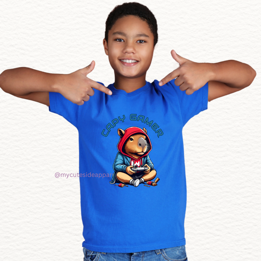Capy Gamer Unisex Youth T-Shirt
