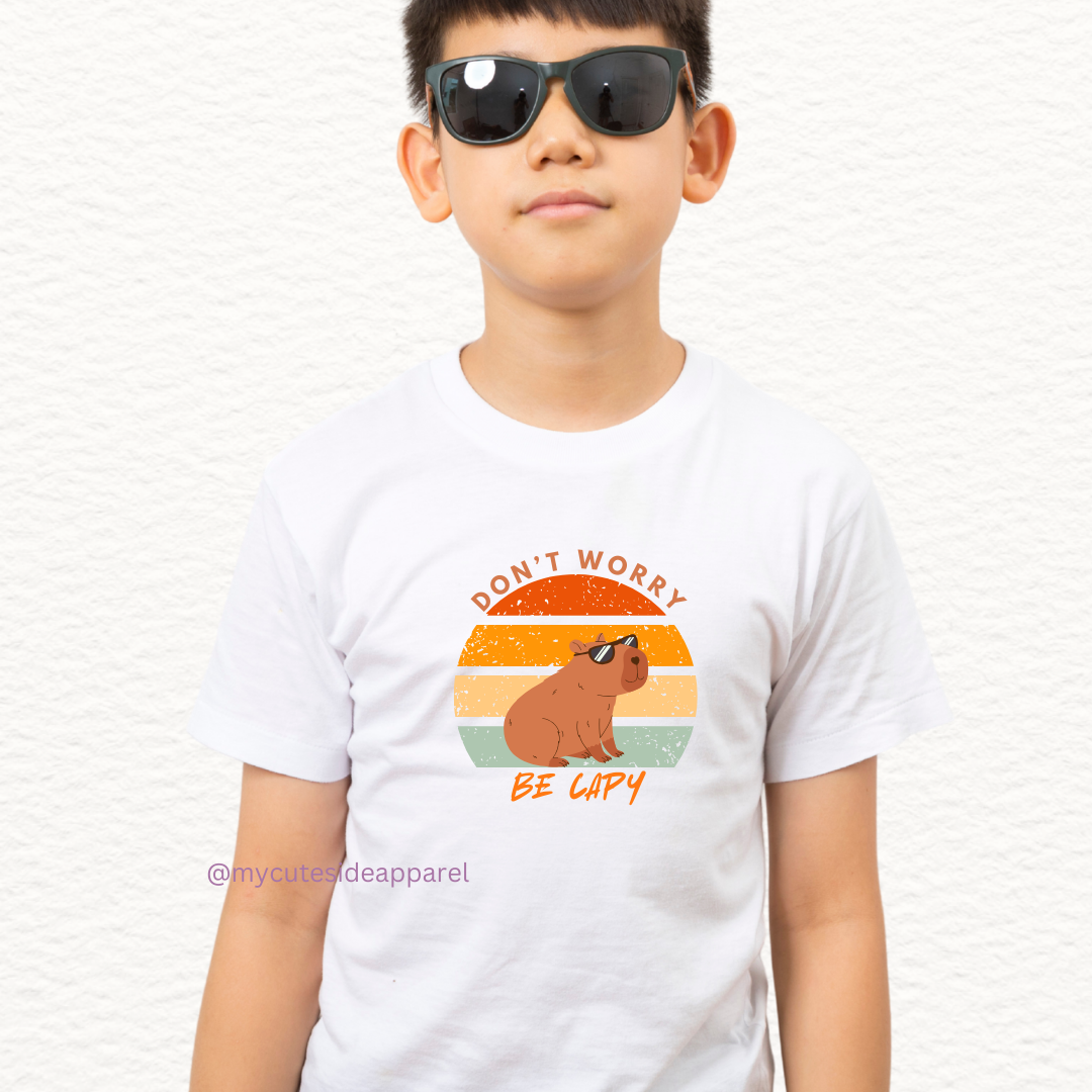 Don't Worry, Be Capy Unisex Youth T-Shirt