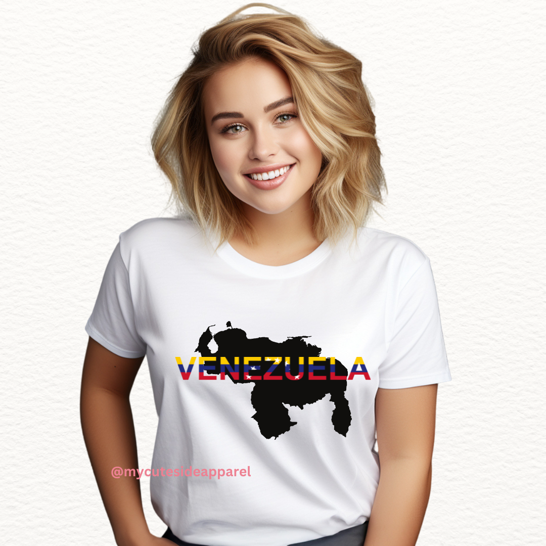 Black Map Venezuela Unisex T-Shirt