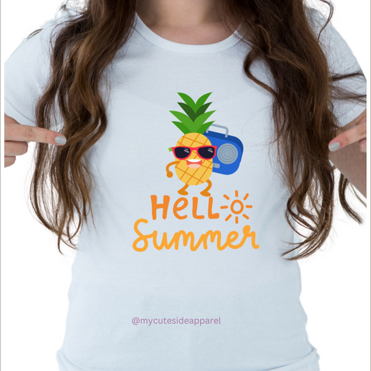 Hello Summer Pineapple Unisex T-Shirt