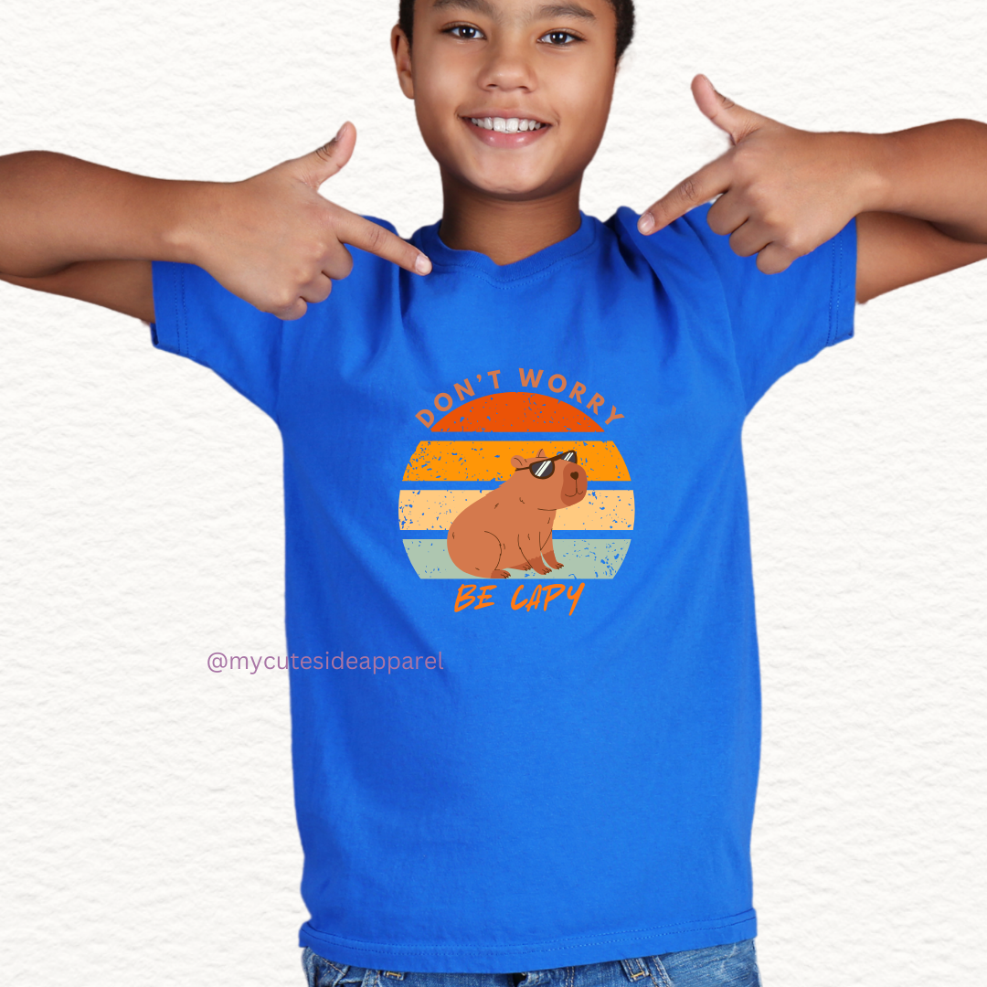 Don't Worry, Be Capy Unisex Youth T-Shirt
