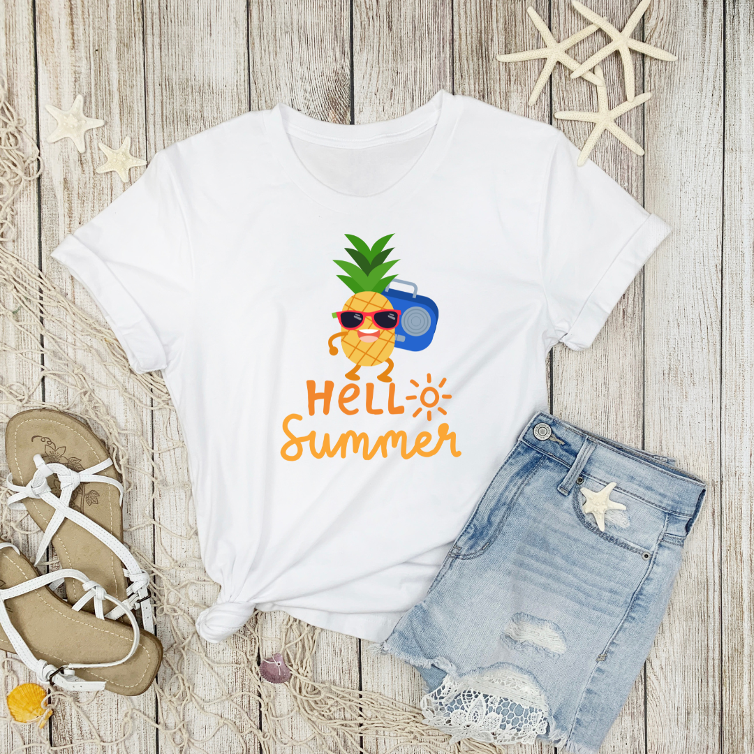 Hello Summer Pineapple Unisex T-Shirt
